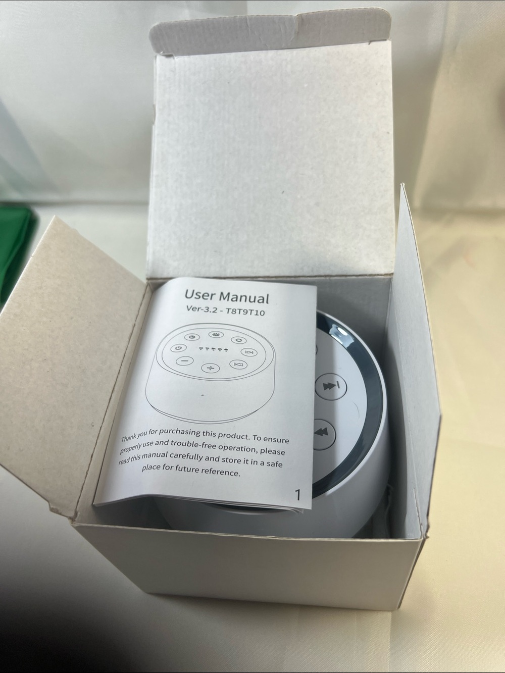 Compact White Sound Machine with Touch Controls - Picture 3 of 5